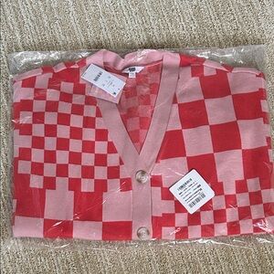 Vibrant Checkered Cardigan